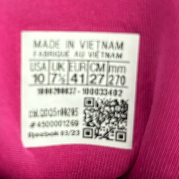 Women Reebok Dark grey/pink, lace closure, size 10 tennis shoes - Picture 5 of 5